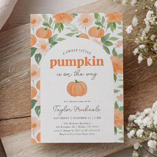 Invitación Pequeña Bomba Floral Caída Baby Shower