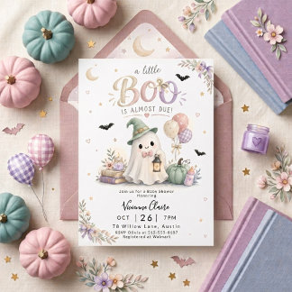 Invitación Pequeña Boo está casi lista Baby Shower Fantasma R