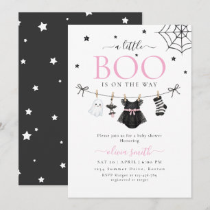 Invitación Pequeña Boo Está En Camino Fiesta de Bebé de Hallo