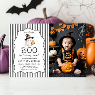 Invitación Pequeña Boo Fantasma de Halloween  2do Cumpleaños