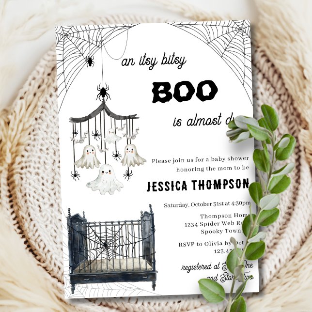 Invitación Pequeña Boo Itsy Bitsy Araña Halloween Shower de B (Subido por el creador)
