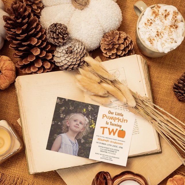 Invitación Pequeña Calabaza 2º cumpleaños (Subido por el creador)