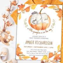 Pequeña Calabaza Autumn Elephant Boy Baby Shower