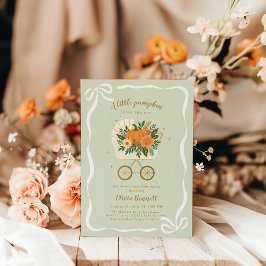 Invitación Pequeña calabaza Baby Shower invita a la caída neu