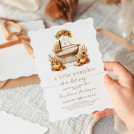 Invitación Pequeña Calabaza Cae Boho Chica Baby Shower