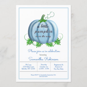 Invitación Pequeña Calabaza Caída Calabaza Niño Niño Baby Sho