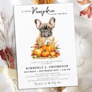 Invitación Pequeña Calabaza Cupo Cachorro simple Caída Baby S