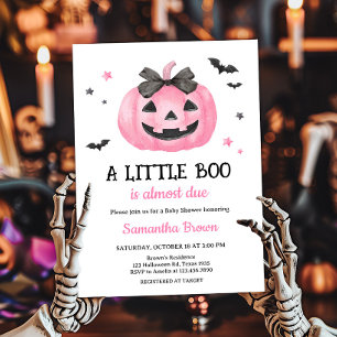 Invitación Pequeña Calabaza de Bote Rosa