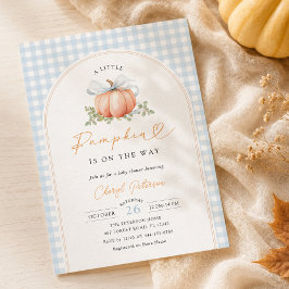 Invitación Pequeña Calabaza en Camino Arco Azul Niño Shower d