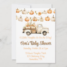 Pequeña Calabaza En Camino De Baby Shower