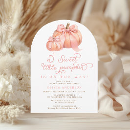 Invitación Pequeña calabaza en el camino a Baby Shower