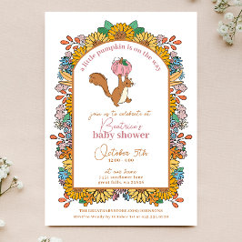 Invitación Pequeña calabaza en el camino Chica Baby Shower