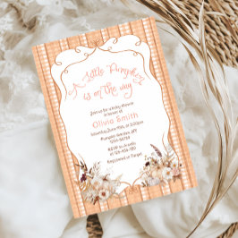 Invitación Pequeña Calabaza En El Camino De Baby Shower