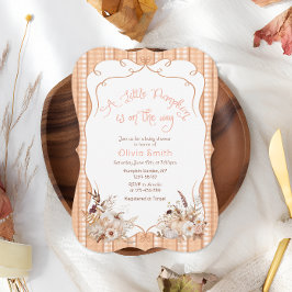 Invitación Pequeña Calabaza En El Camino De Baby Shower