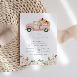 Invitación Pequeña calabaza en el camino del Chica de flores 