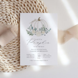 Invitación Pequeña calabaza en el camino del Chica de flores 