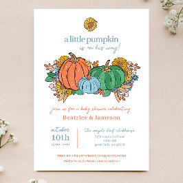 Invitación Pequeña calabaza en el camino del niño Baby Shower