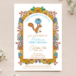 Invitación Pequeña calabaza en el camino del niño Baby Shower