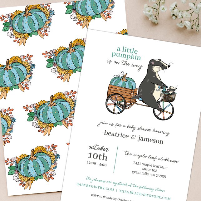 Invitación Pequeña calabaza en la forma en que las parejas us (Subido por el creador)