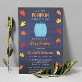 Invitación Pequeña Calabaza en otoño deja Baby Shower