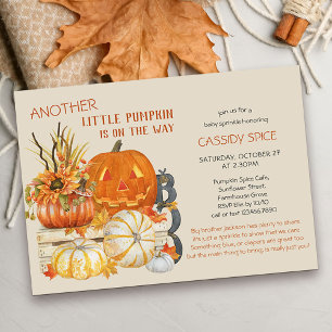 Invitación Pequeña Calabaza Fiesta de Halloween para Bebe Rús