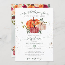 Invitación Pequeña calabaza Género Neutral Caída Baby Shower