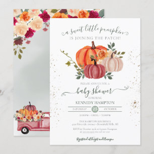 Invitación Pequeña calabaza Género Neutral Caída Baby Shower