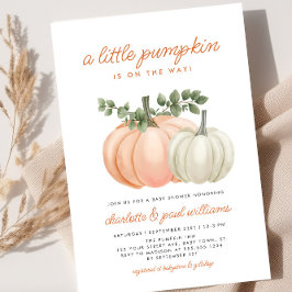 Invitación Pequeña calabaza Género Neutral Caída Baby Shower