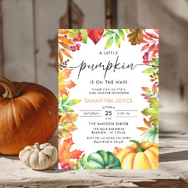 Invitación Pequeña calabaza Género Neutral Caída Baby Shower