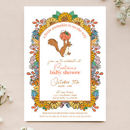 Invitación Pequeña Calabaza Girasol Baby Shower