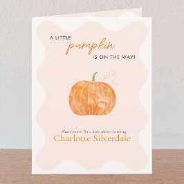 Invitación Pequeña calabaza otoño otoño otoño en Baby Shower