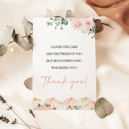 Invitación Pequeña Calabaza Primera Fiesta de Cumpleaños Tarj