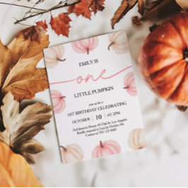 Invitación Pequeña Calabaza que se vuelve un cumpleaños