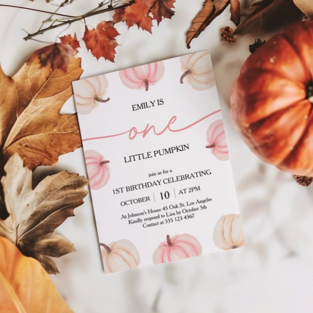 Invitación Pequeña Calabaza que se vuelve un cumpleaños (Subido por el creador)