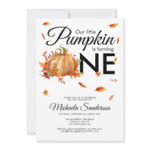 Pequeña Calabaza que se vuelve un cumpleaños otoño