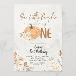 Invitación Pequeña calabaza se está convirtiendo en un cumple