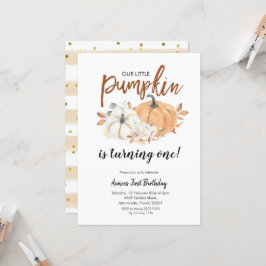 Invitación Pequeña calabaza se está convirtiendo en un cumple