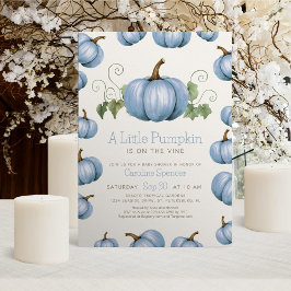 Invitación Pequeña Calabaza Whimsical Boy Baby Shower
