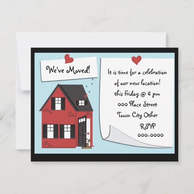 Invitación Pequeña casa de ladrillo (Anverso)