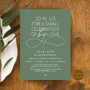 Invitación Pequeña Celebración de Gran Amor, Minimalista Eleg