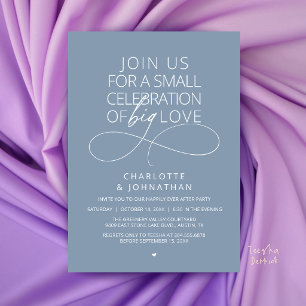 Invitación Pequeña Celebración de Gran Amor, Minimalista Eleg