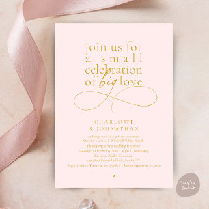 Invitación Pequeña Celebración de Gran Amor, Minimalista Eleg