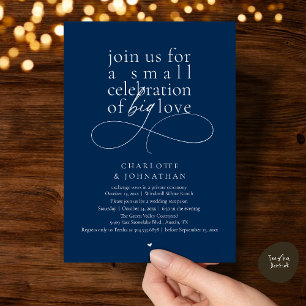 Invitación Pequeña Celebración de Gran Amor, Minimalista Eleg
