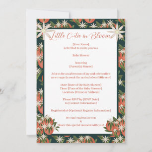 Invitación Pequeña Cementina Cutie  Citrus Theme Baby Shower