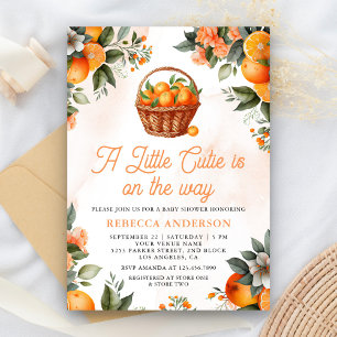 Invitación Pequeña cesta de Naranja Cutie Citrus Baby Shower