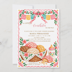 Invitación Pequeña Concha En Camino Fiesta De Bebé Mexicana