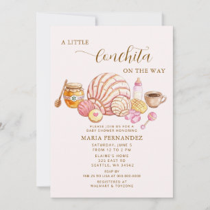Invitación Pequeña Concha En Camino Fiesta de Bebé Mexicana