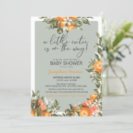 Invitación Pequeña corbata en el camino del Naranja Citrus Ba