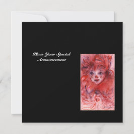 Invitación PEQUEÑA CORONA ROJA,Invitación a fiesta de cumplea