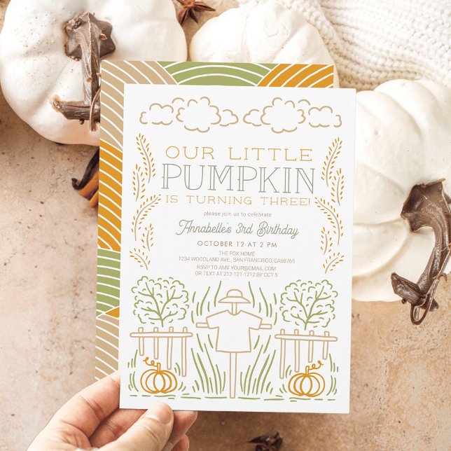 Invitación Pequeña cosecha de calabaza Cumpleaños (Subido por el creador)